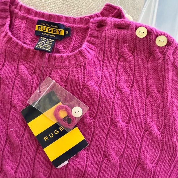 Rugby Ralph Lauren Sweaters - Rugby Ralph Lauren Women's Fuchsia Cable Knit Sweater